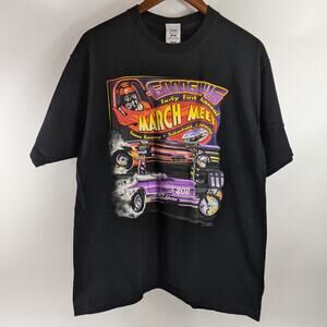 Vtg 2000 Y2K Mens L Drag Racing TShirt Goodguys 41st March Meet Famoso Double